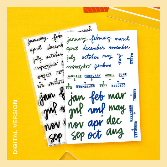 Month By Month Mini - Digital Stamp Set