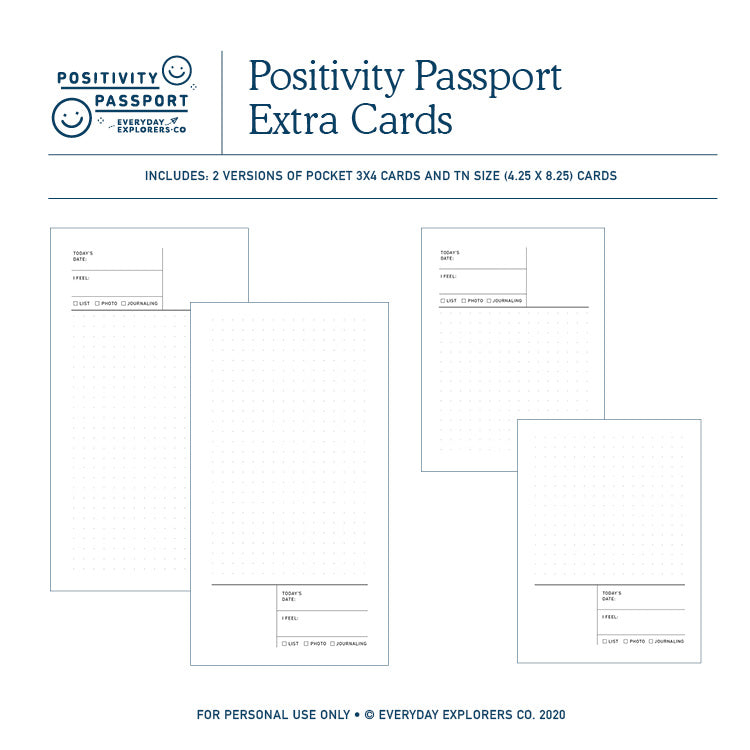 Positivity Passport Kit - Extra Cards