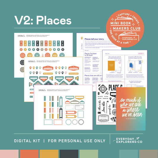 Digital Mini Book Makers Club Kit (Places - Version 2)