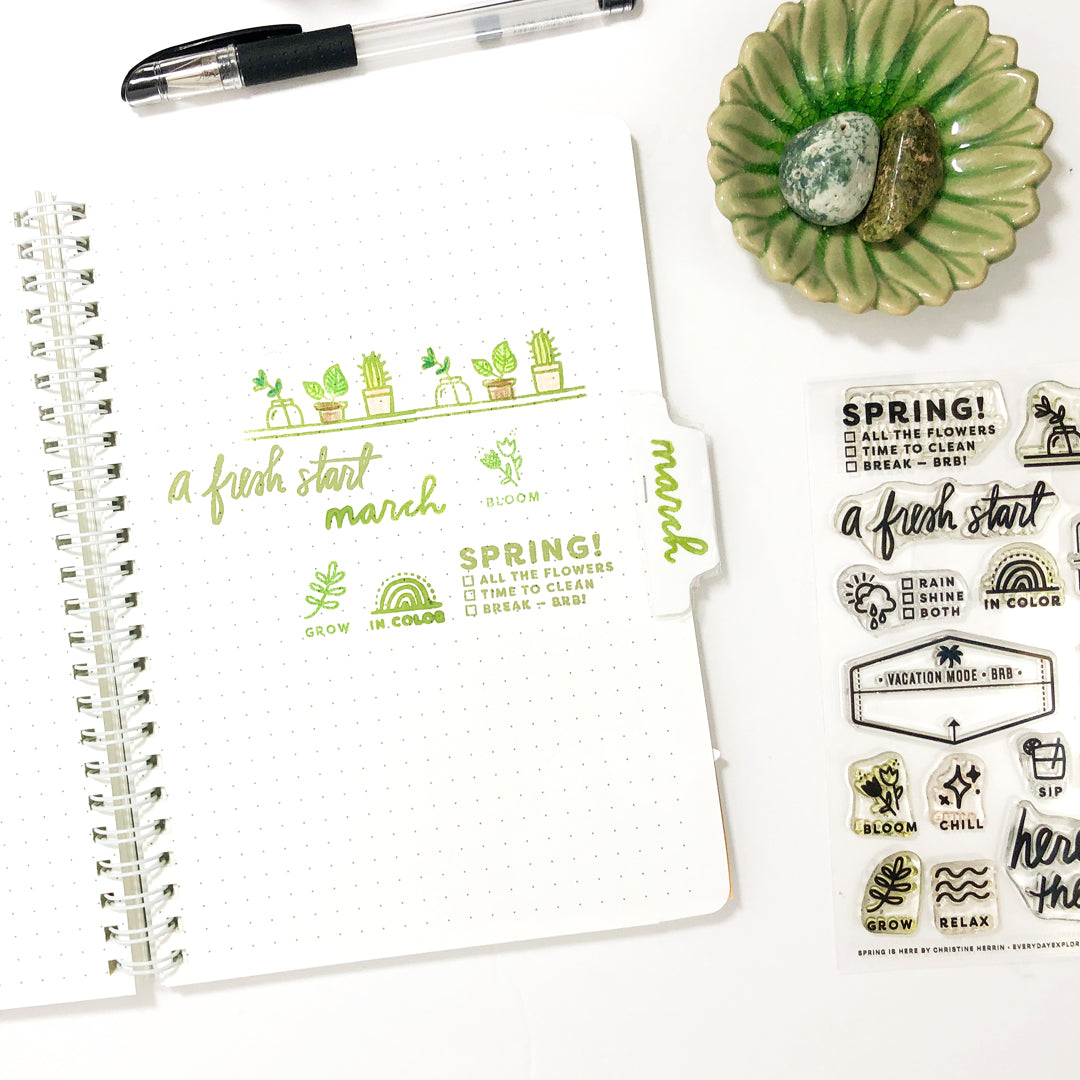 daily life planner stamps clear week day stamp notebook journal