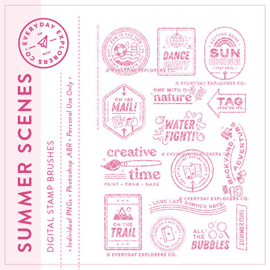 Summer Scenes - Digital Stamp Set
