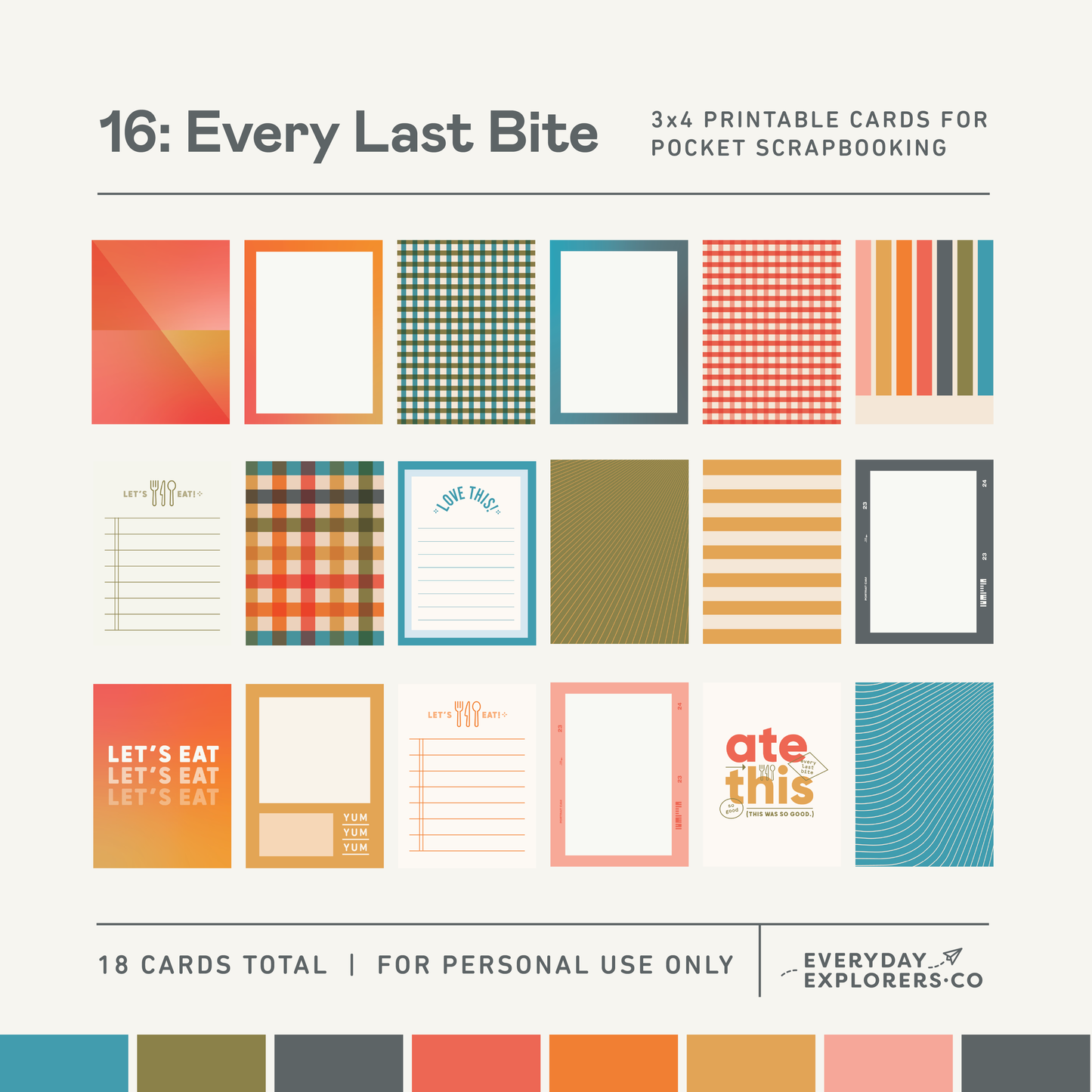 Every Last Bite - 3x4 Digital Printables