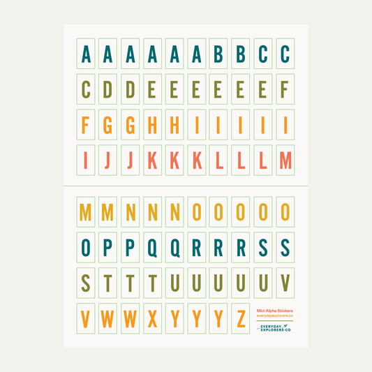6x8 Alphabet Sticker Sheet - Sprinkles