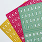 6x8 Alphabet Sticker Sheet - Yellow