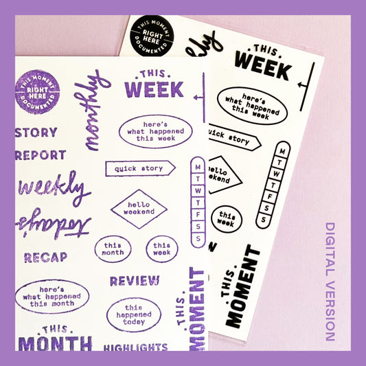 This Month/Week/Day - Digital Stamp Set