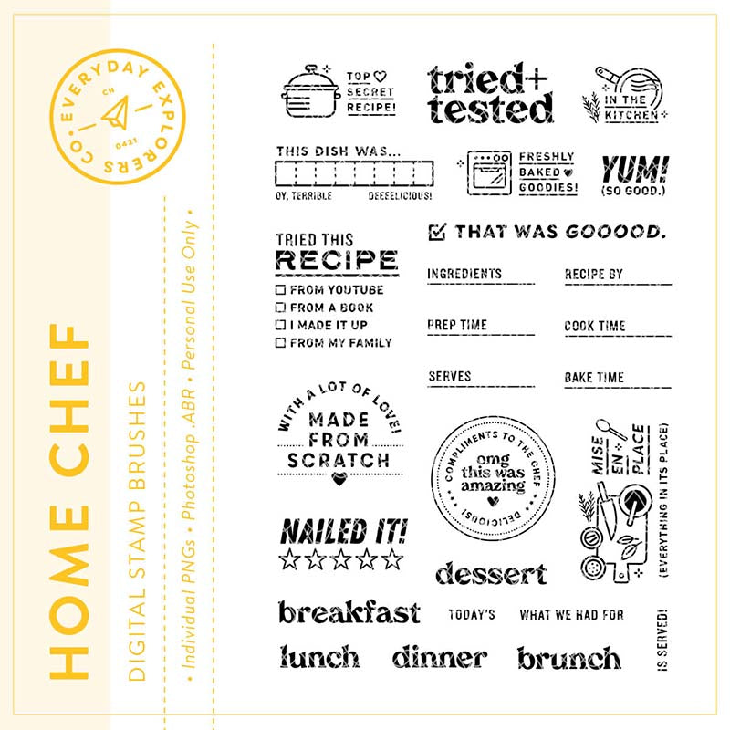 Home Chef - Digital Stamp Set