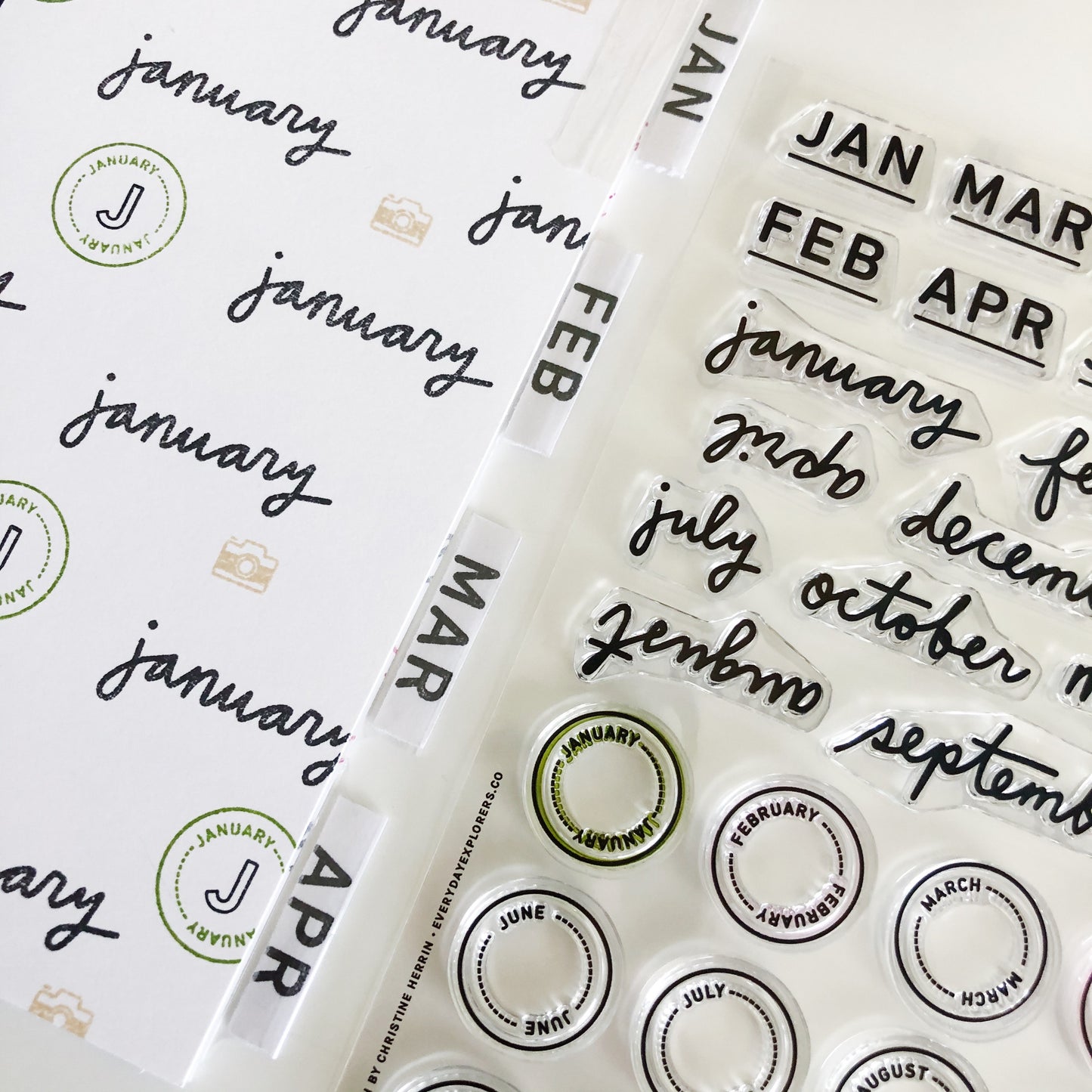 Month By Month - 6x8 Clear Stamp Set