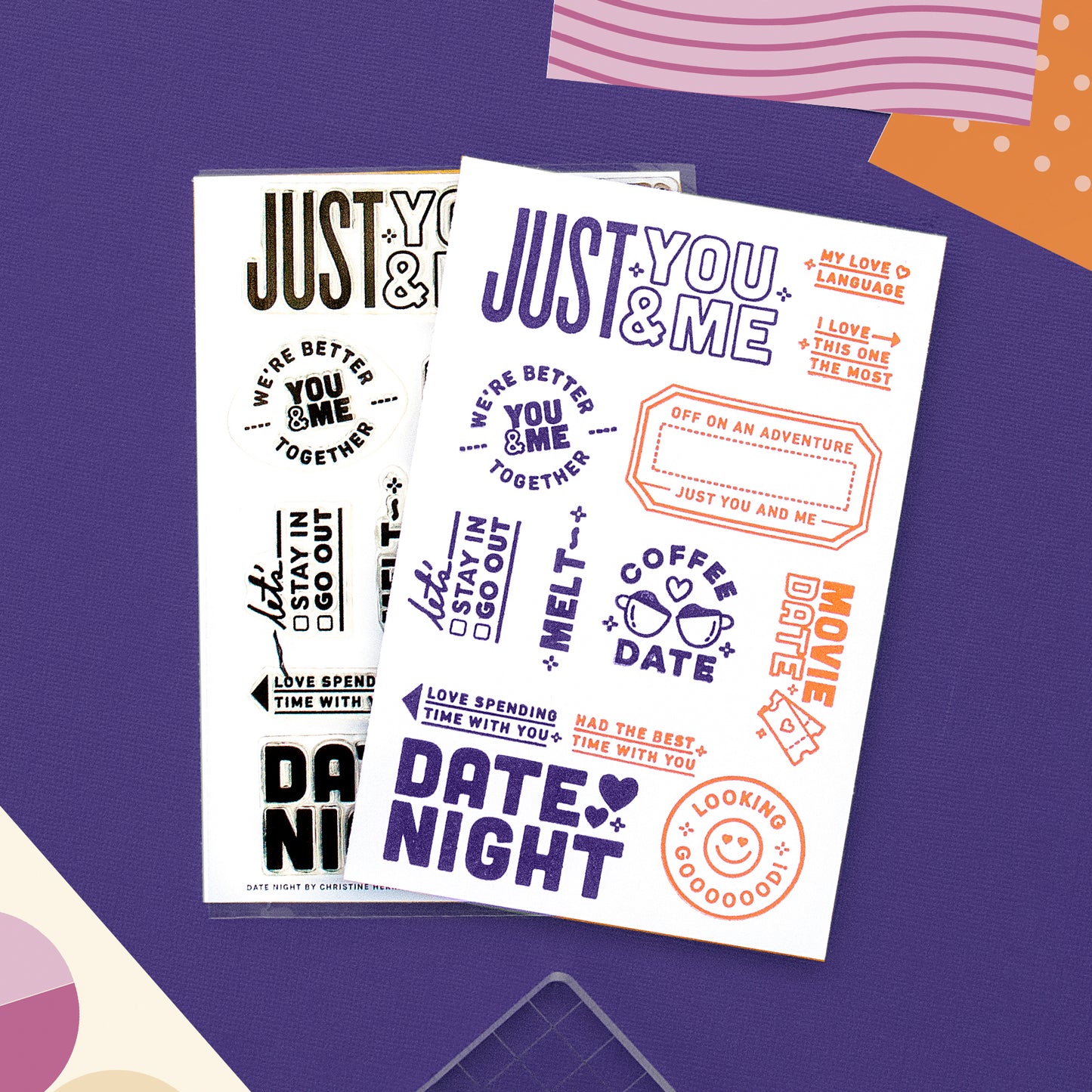 Date Night - 4x6 Clear Stamp Set