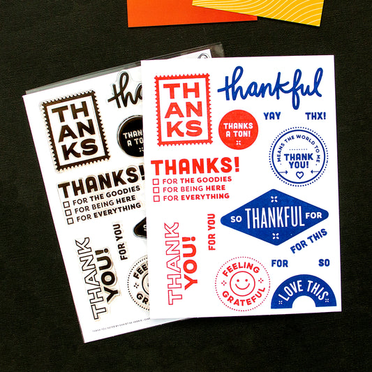 Thank You Notes - 6x8 Clear Stamp Set