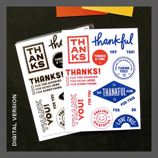Thank You Notes - Digital Stamp Set